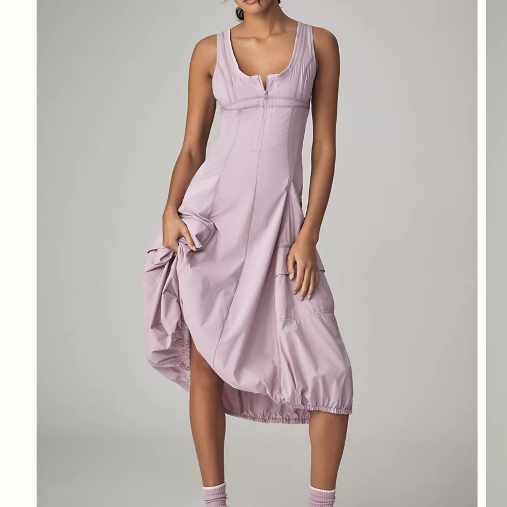Anthropologie Purple High Low Sundress Sleeveless Scoop Neck